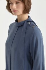 Fular Yaka Lyocell Tunik - İndigo 261TN4189NH.1-07-02