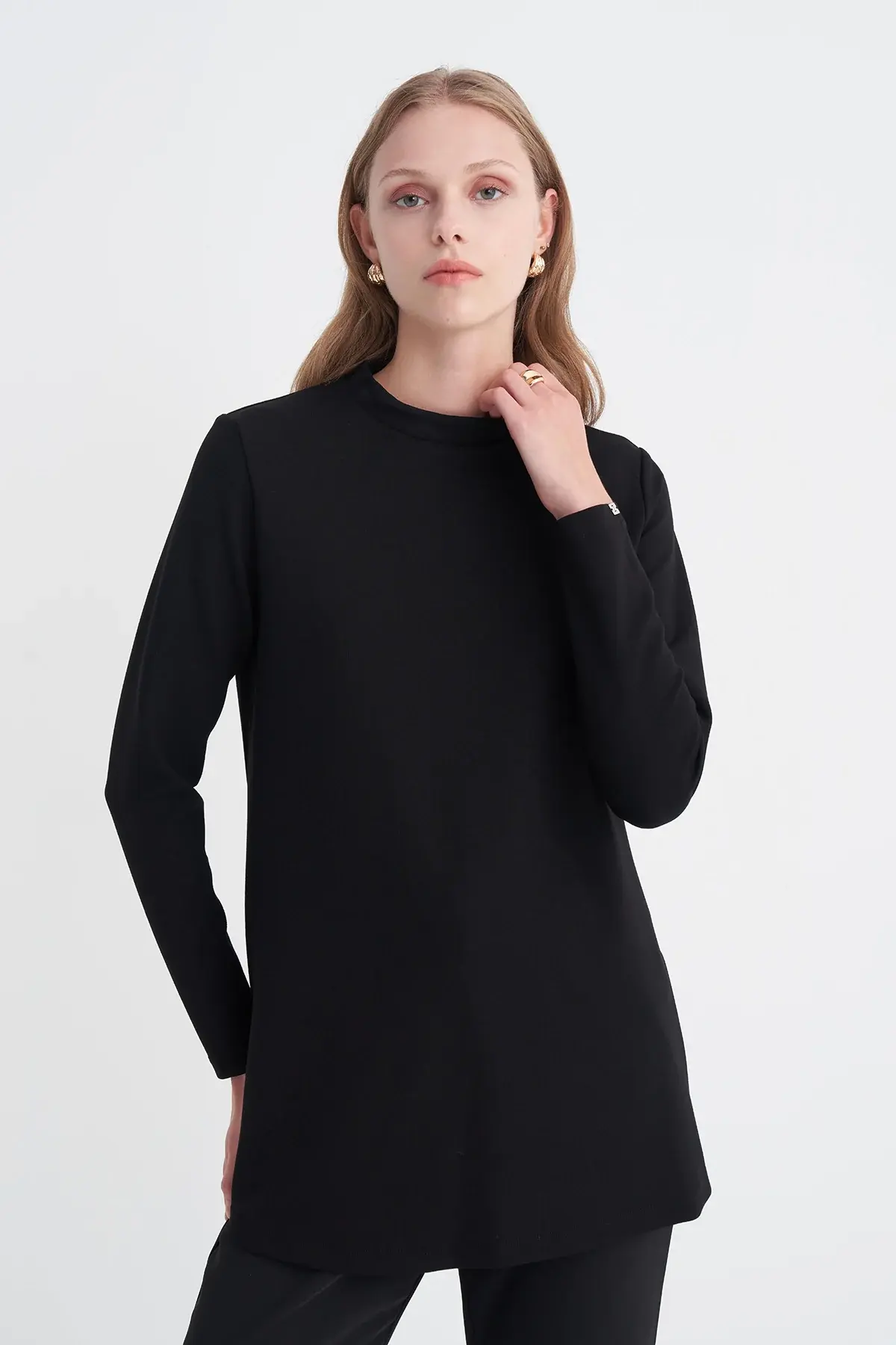 Dik Yaka Fitilli Vanilya Tunik 0014
