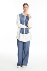 Kapüşonlu Fermuarlı Denim İkili Takım TK-1520