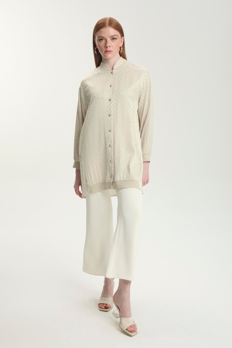 Jakarlı Hakim Yaka Taş Ceket C-0134