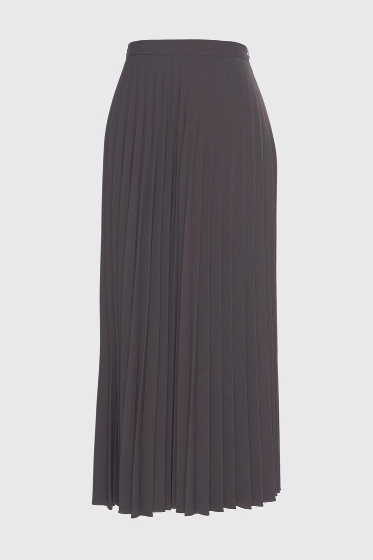 Piliseli Kahve Uzun Etek 8941