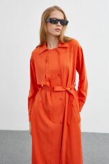 Kuşak Detaylı Oranj Giy Çık GÇ-0197