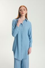 Taş İşleme Detaylı Denim Tunik T-1550