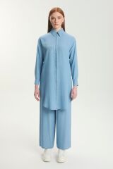 Taş İşleme Detaylı Denim Tunik T-1550