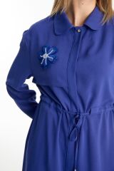 Gömlek Yaka Broş Detaylı Menekşe Giy Çık GÇ-0256