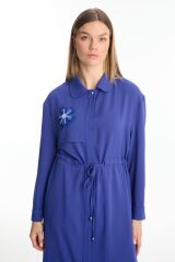 Gömlek Yaka Broş Detaylı Menekşe Giy Çık GÇ-0256