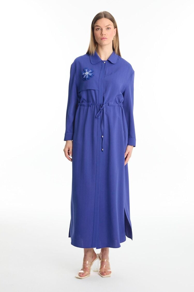 Gömlek Yaka Broş Detaylı Menekşe Giy Çık GÇ-0256