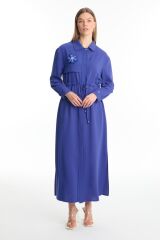 Gömlek Yaka Broş Detaylı Menekşe Giy Çık GÇ-0256