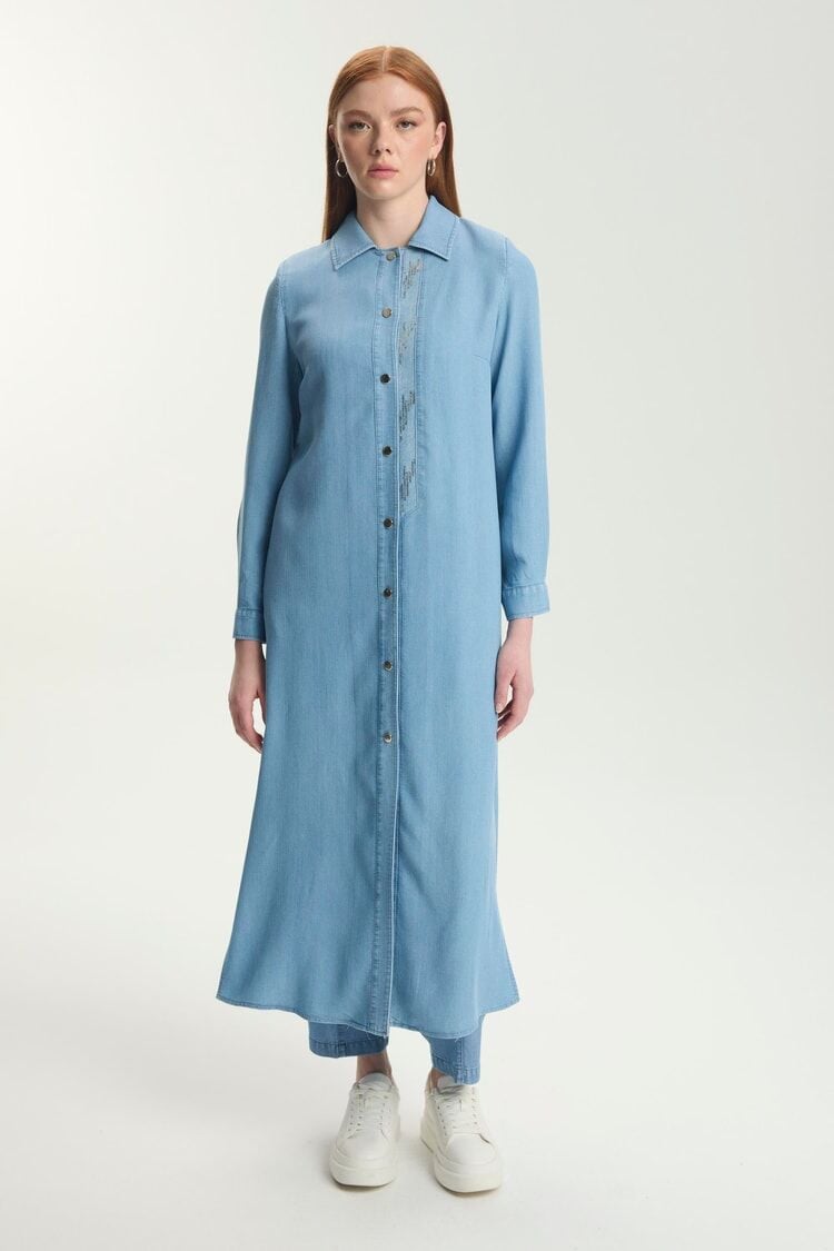 Pullu Sırt Detaylı Denim Giy Çık GÇ-0251