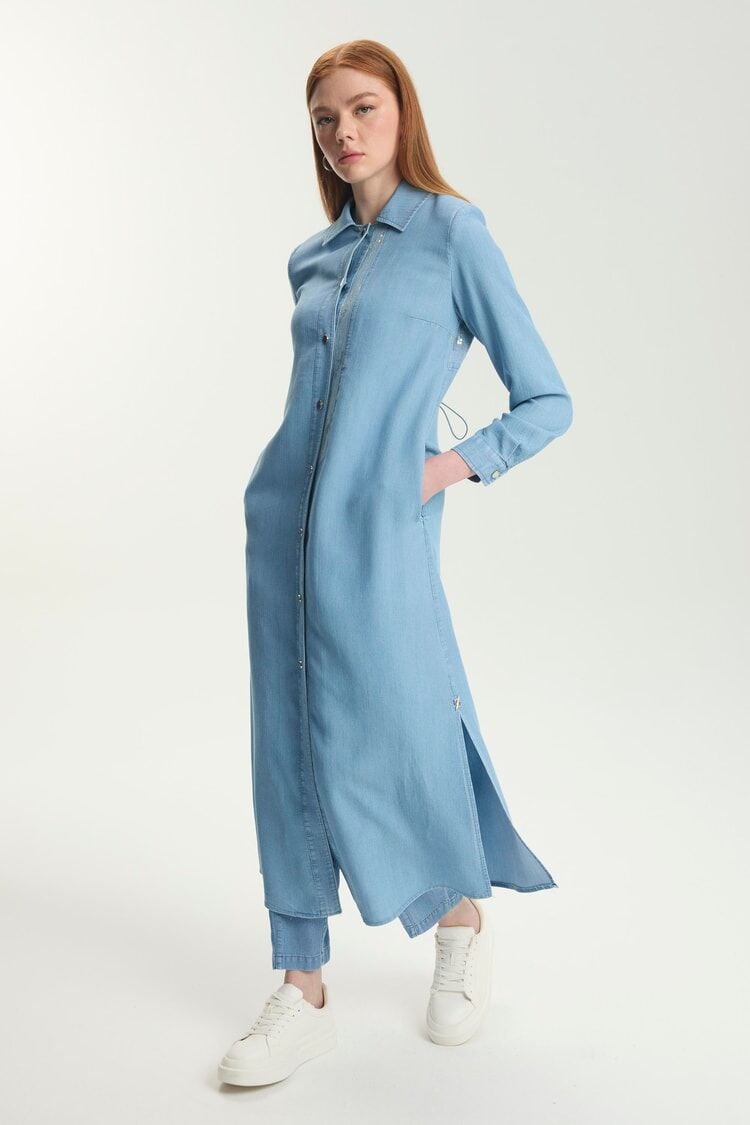 Pullu Sırt Detaylı Denim Giy Çık GÇ-0251