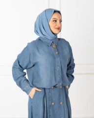 Famelin Tensel Denim Etekli Takım TK -9324