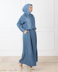 Famelin Tensel Denim Etekli Takım TK -9324