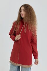 252SW4071NH.1)    Nihan İnce Kapitone Garnili Sweat Kiremit