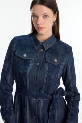 Kuşaklı Spor Lacivert Ceket C-0159