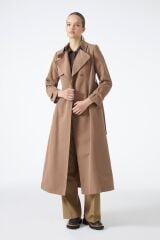 Zincir ve Kemer Detaylı Mocha Trençkot 12615