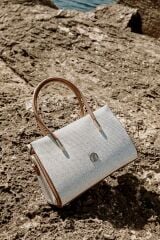 Toka Detaylı Krem El ve Omuz Çantası Z0027