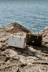 Toka Detaylı Krem El ve Omuz Çantası Z0027