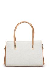 Toka Detaylı Krem El ve Omuz Çantası Z0027