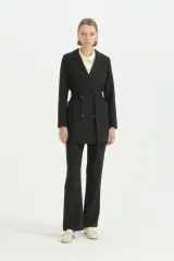 Torba Kesitli Hafif Dar Blazer Ceket - Siyah 262CK4031NH.1